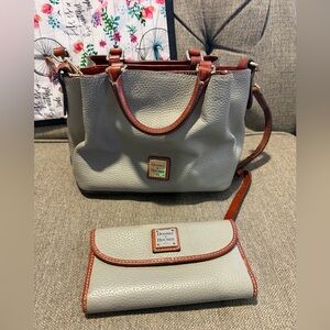 Dooney & Bourke Gray and Tan Shoulder Bag Set